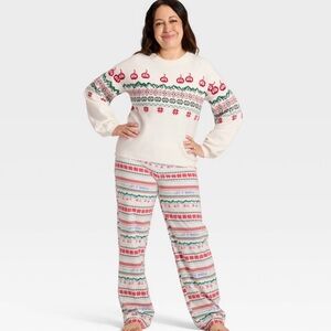 Women’s Let It Snow Fair Isle Microfleece Pajama Pants Wondershop Size large